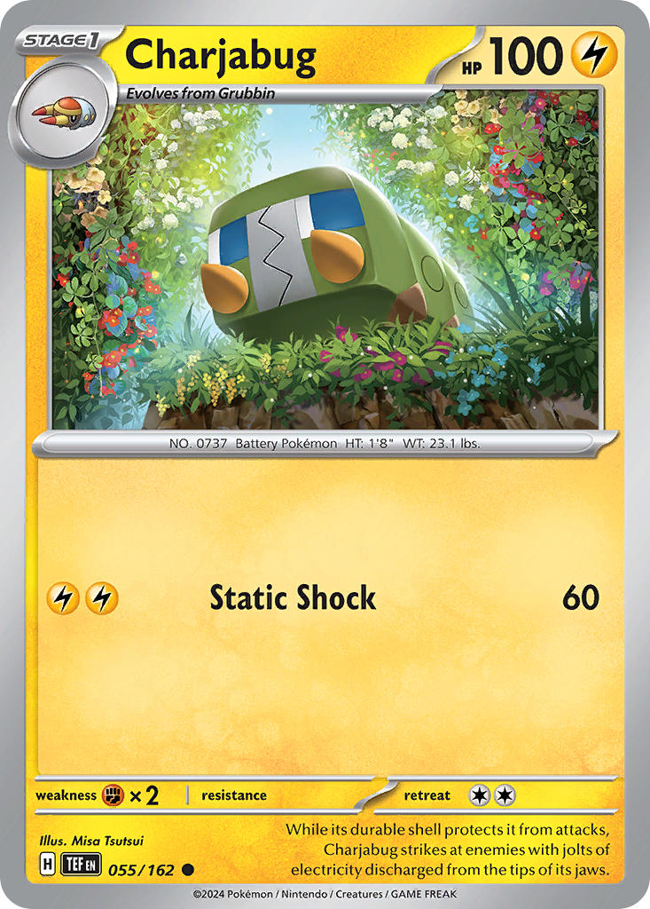 055/162 Charjabug - SCARLET AND VIOLET: TEMPORAL FORCES - Pokemon Single Card