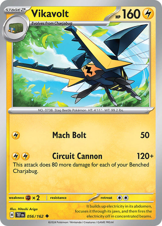 056/162 Vikavolt - SCARLET AND VIOLET: TEMPORAL FORCES - Pokemon Single Card