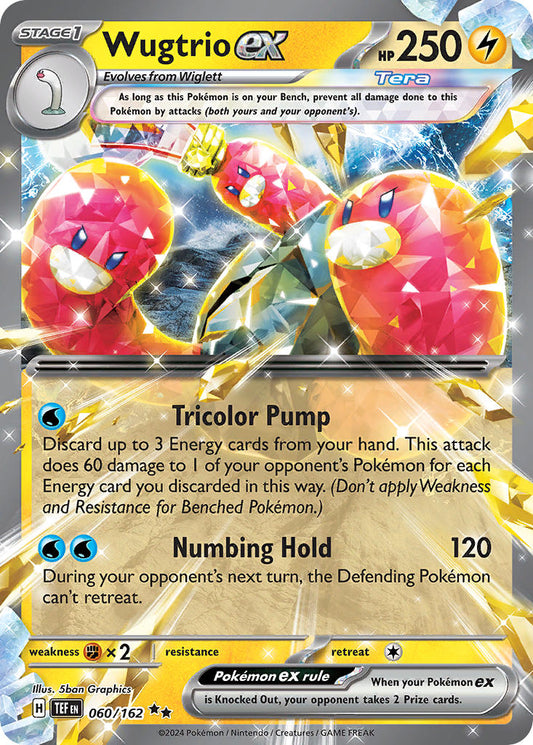 060/162 Wugtrio ex - SCARLET AND VIOLET: TEMPORAL FORCES - Pokemon Single Card