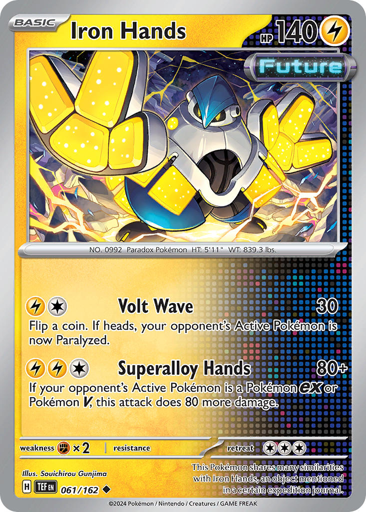 061/162 Iron Hands - SCARLET AND VIOLET: TEMPORAL FORCES - Pokemon Single Card