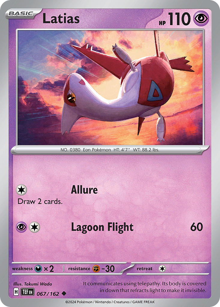 067/162 Latias - SCARLET AND VIOLET: TEMPORAL FORCES - Pokemon Single Card