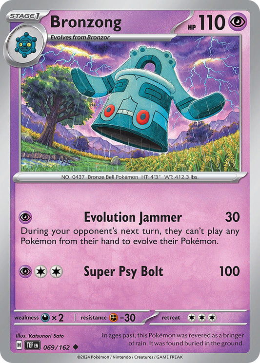 069/162 Bronzong - SCARLET AND VIOLET: TEMPORAL FORCES - Pokemon Single Card