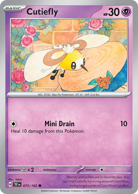 075/162 Cutiefly - SCARLET AND VIOLET: TEMPORAL FORCES - Pokemon Single Card