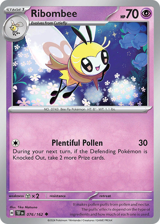 076/162 Ribombee - SCARLET AND VIOLET: TEMPORAL FORCES - Pokemon Single Card