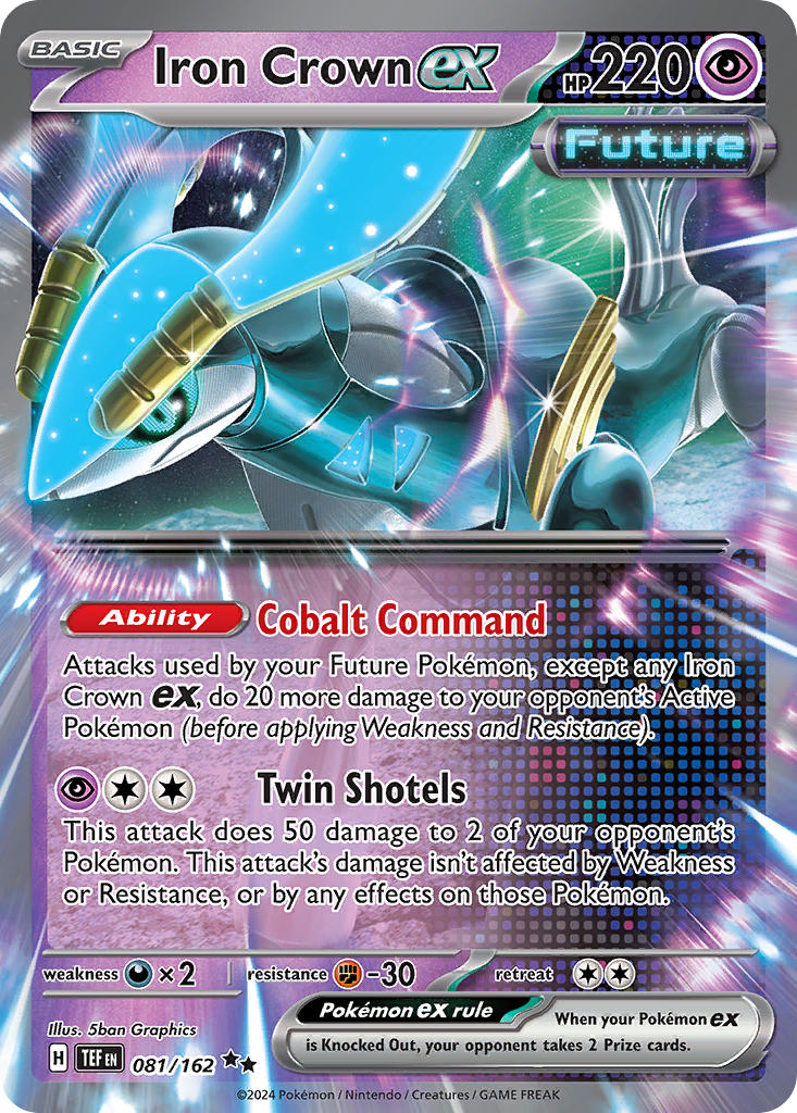 081/162 Iron Crown ex - SCARLET AND VIOLET: TEMPORAL FORCES - Pokemon Single Card