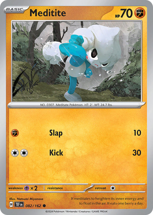 082/162 Meditite - SCARLET AND VIOLET: TEMPORAL FORCES - Pokemon Single Card