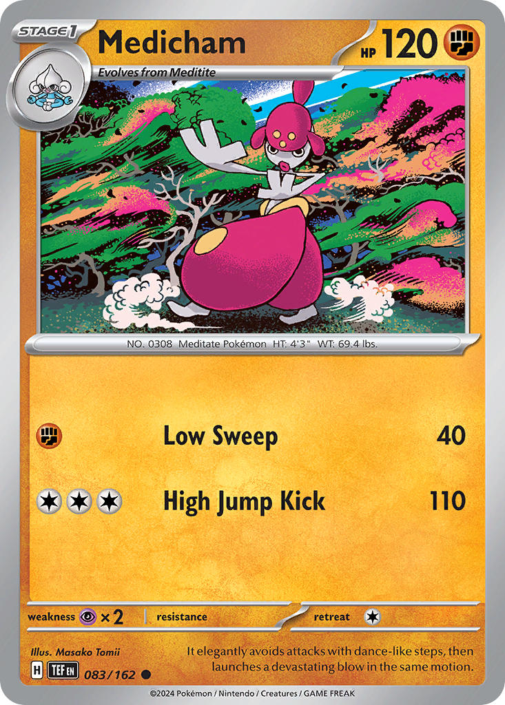 083/162 Medicham - SCARLET AND VIOLET: TEMPORAL FORCES - Pokemon Single Card