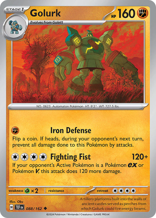 088/162 Golurk - SCARLET AND VIOLET: TEMPORAL FORCES - Pokemon Single Card