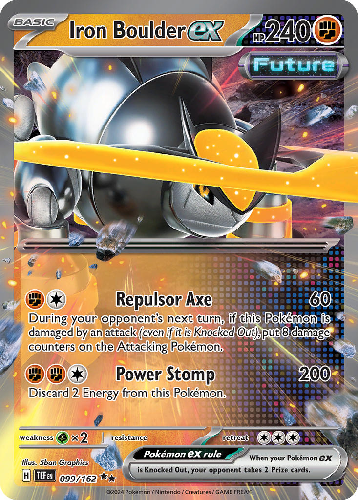 099/162 Iron Boulder ex - SCARLET AND VIOLET: TEMPORAL FORCES - Pokemon Single Card