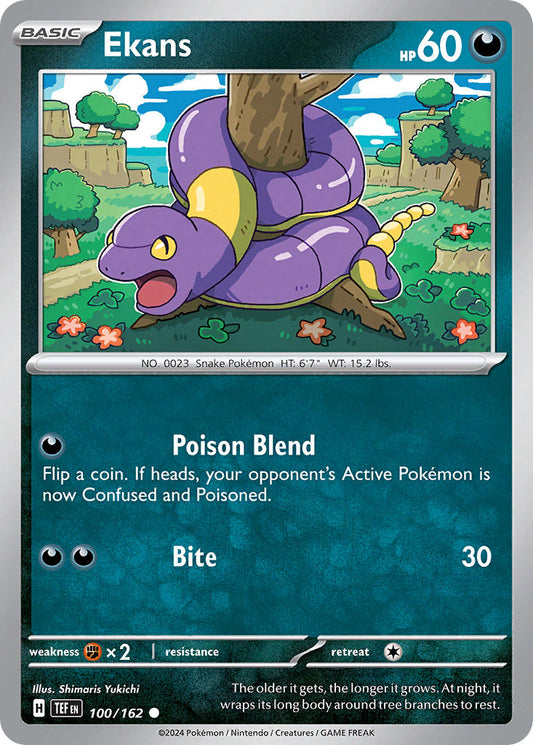 100/162 Ekans - SCARLET AND VIOLET: TEMPORAL FORCES - Pokemon Single Card