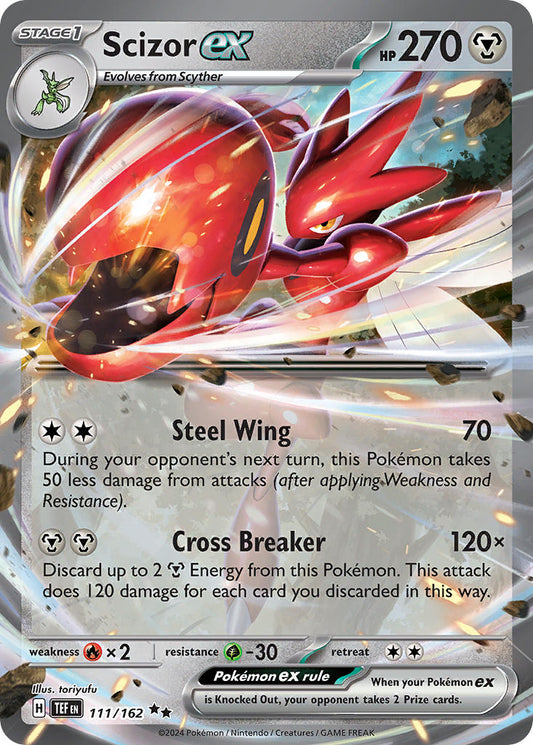 111/162 Scizor ex - SCARLET AND VIOLET: TEMPORAL FORCES - Pokemon Single Card