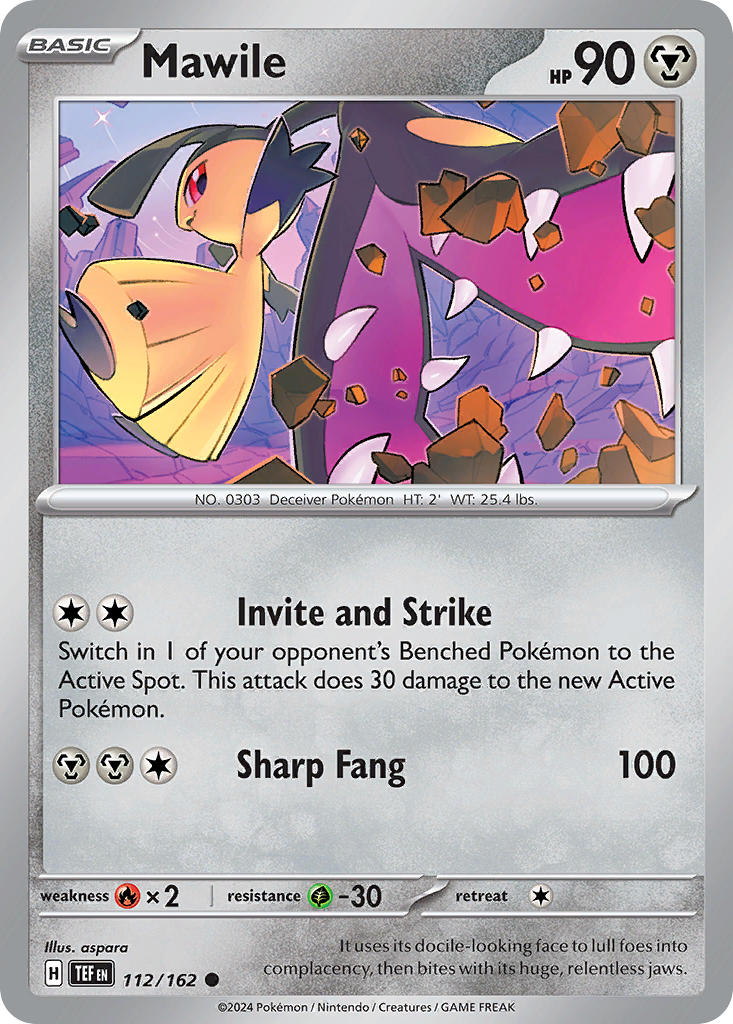 112/162 Mawile - SCARLET AND VIOLET: TEMPORAL FORCES - Pokemon Single Card