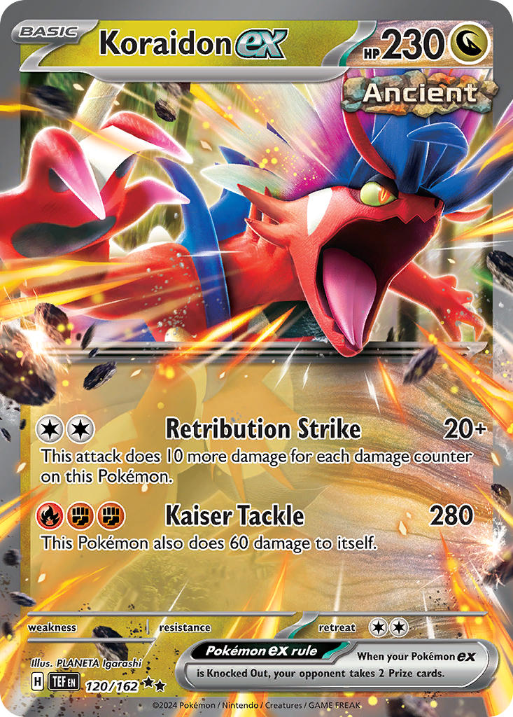 120/162 Koraidon ex - SCARLET AND VIOLET: TEMPORAL FORCES - Pokemon Single Card