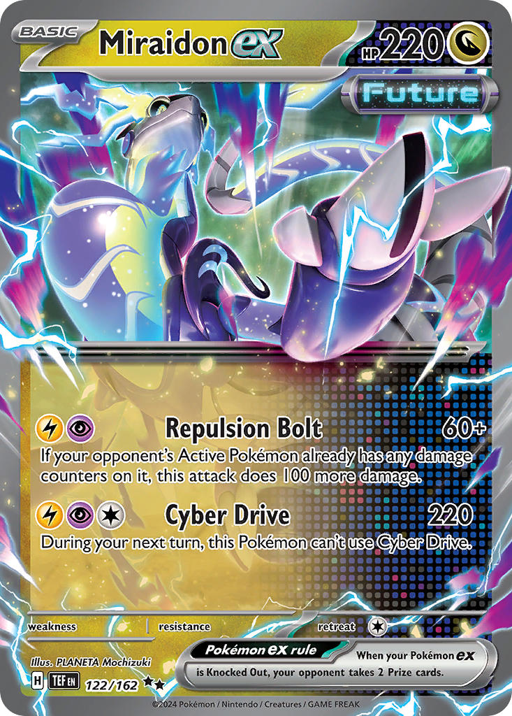 122/162 Miraidon ex - SCARLET AND VIOLET: TEMPORAL FORCES - Pokemon Single Card