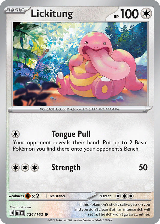 124/162 Lickitung - SCARLET AND VIOLET: TEMPORAL FORCES - Pokemon Single Card