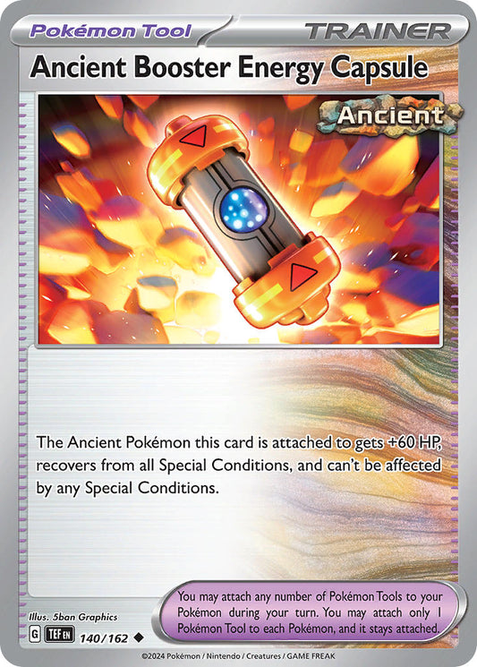 140/162 Ancient Booster Energy Capsule - SCARLET AND VIOLET: TEMPORAL FORCES - Pokemon Single Card