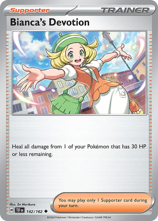 142/162 Bianca's Devotion - SCARLET AND VIOLET: TEMPORAL FORCES - Pokemon Single Card