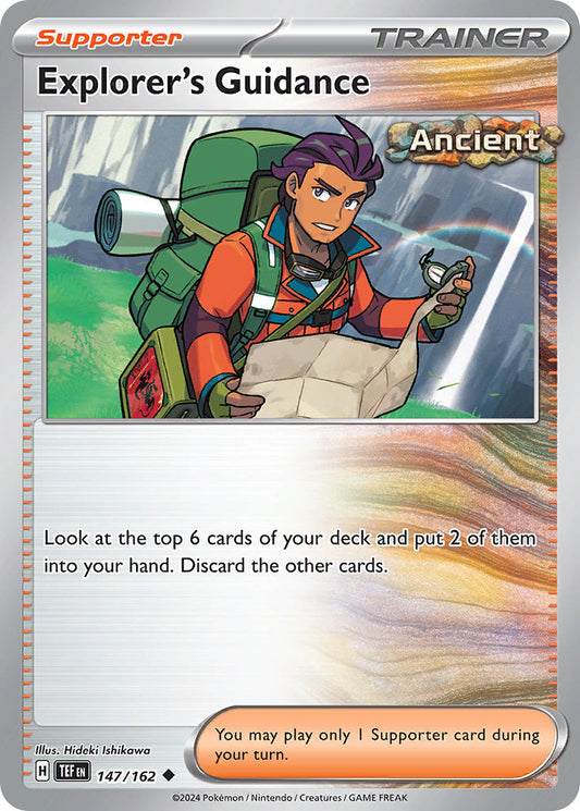 147/162 Explorer's Guidance - SCARLET AND VIOLET: TEMPORAL FORCES - Pokemon Single Card