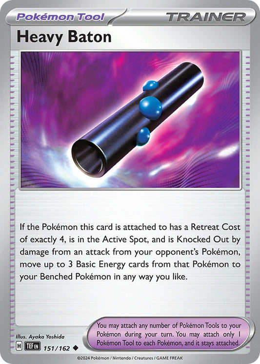 151/162 Heavy Baton - SCARLET AND VIOLET: TEMPORAL FORCES - Pokemon Single Card