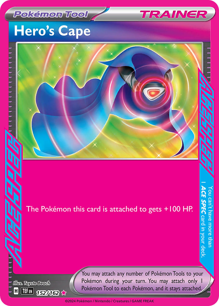 152/162 Hero's Cape ACE SPEC - SCARLET AND VIOLET: TEMPORAL FORCES - Pokemon Single Card