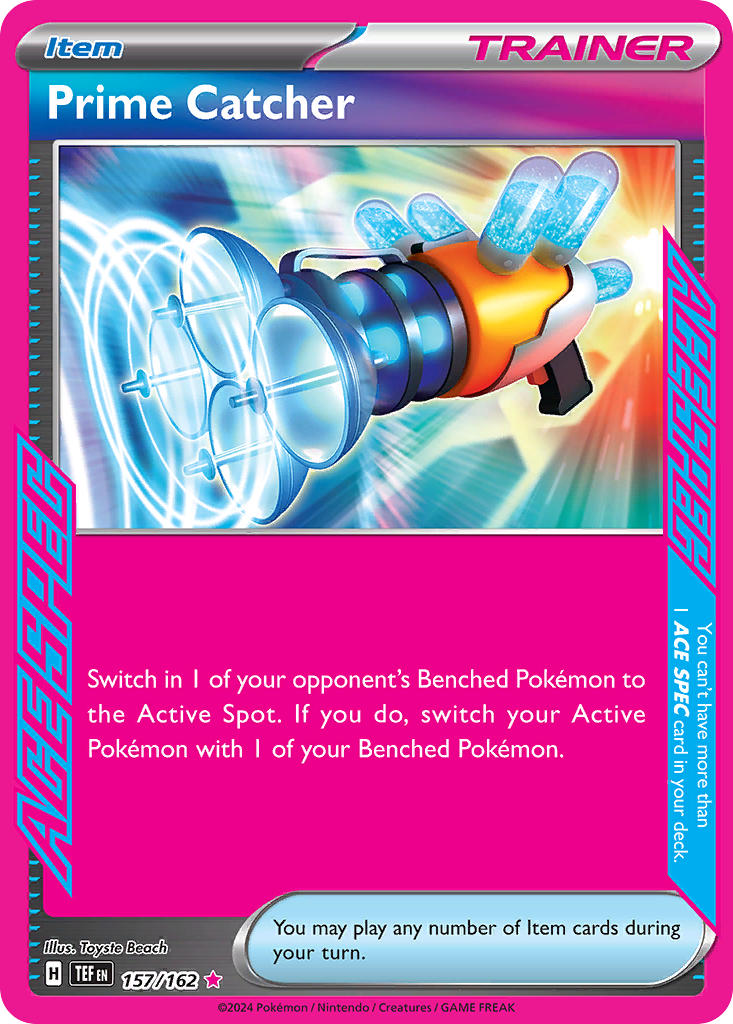 157/162 Prime Catcher ACE SPEC - SCARLET AND VIOLET: TEMPORAL FORCES - Pokemon Single Card