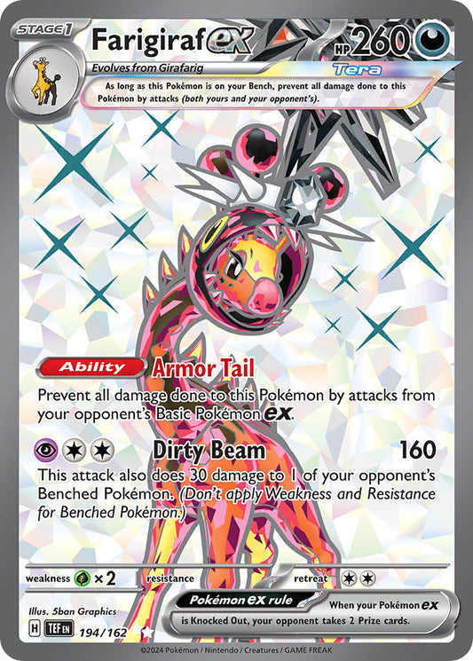 194/162 Farigiraf ex - SCARLET AND VIOLET: TEMPORAL FORCES - Pokemon Single Card