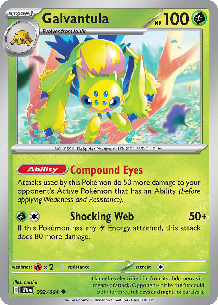 Galvantula 002/064 - POKEMON SCARLET & VIOLET: SHROUDED FABLE - Pokemon Single Card