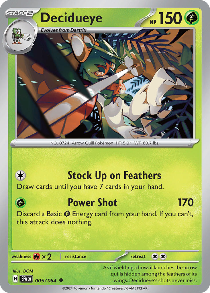 Decidueye 005/064 - POKEMON SCARLET & VIOLET: SHROUDED FABLE - Pokemon Single Card