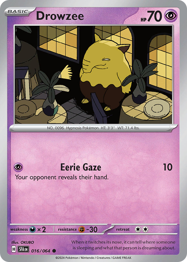 Drowzee 016/064 - POKEMON SCARLET & VIOLET: SHROUDED FABLE - Pokemon Single Card