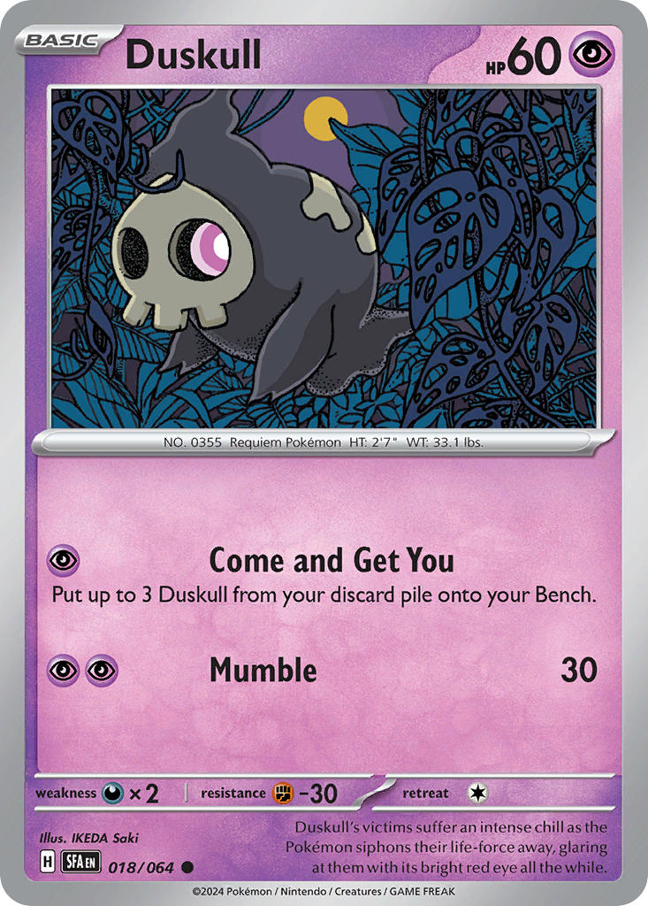 Duskull 018/064 - POKEMON SCARLET & VIOLET: SHROUDED FABLE - Pokemon Single Card