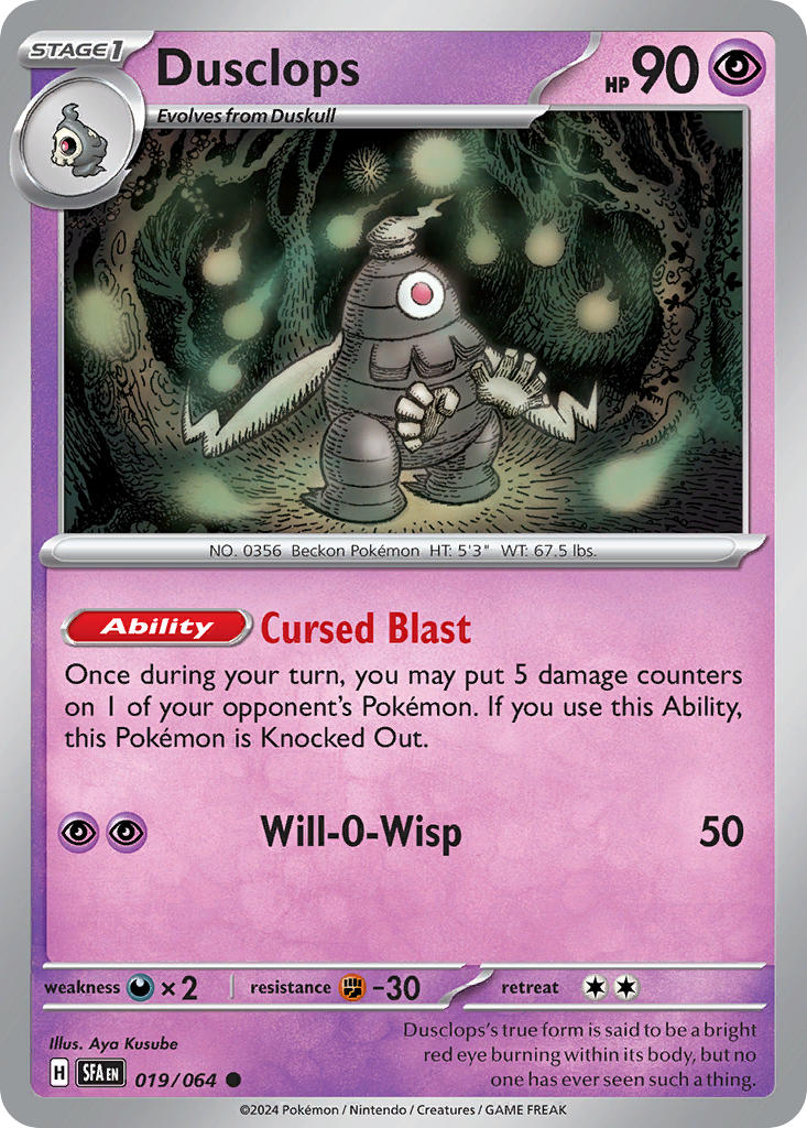 Dusclops 019/064 - POKEMON SCARLET & VIOLET: SHROUDED FABLE - Pokemon Single Card