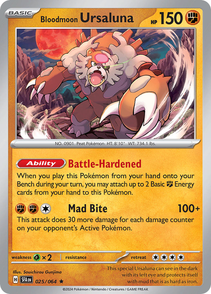Bloodmoon Ursaluna 025/064 - POKEMON SCARLET & VIOLET: SHROUDED FABLE - Pokemon Single Card