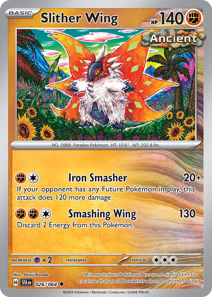 Slither Wing 026/064 - POKEMON SCARLET & VIOLET: SHROUDED FABLE - Pokemon Single Card