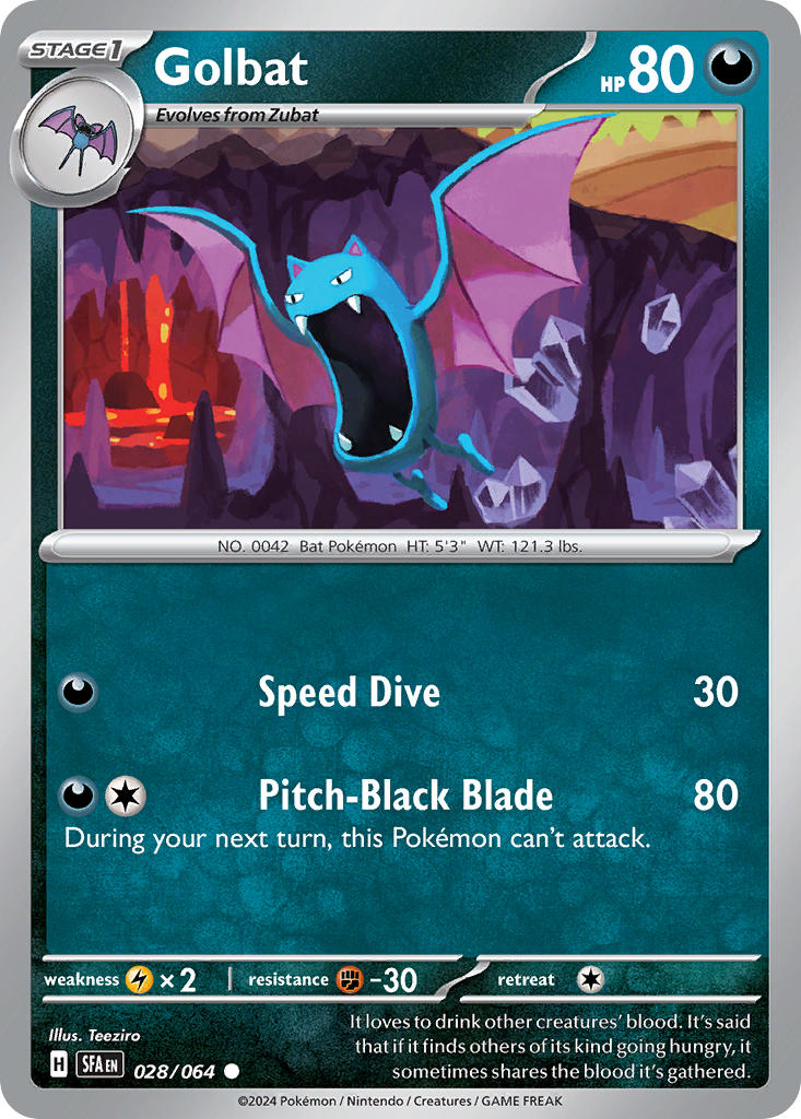 Golbat 028/064 - POKEMON SCARLET & VIOLET: SHROUDED FABLE - Pokemon Single Card