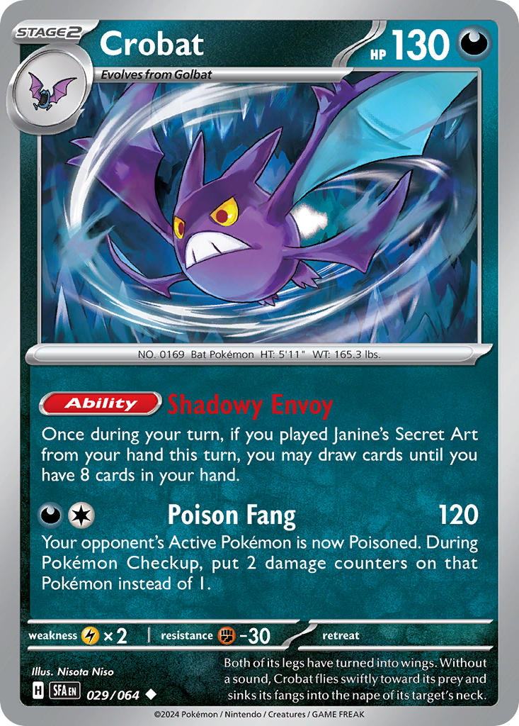 Crobat 029/064 - POKEMON SCARLET & VIOLET: SHROUDED FABLE - Pokemon Single Card