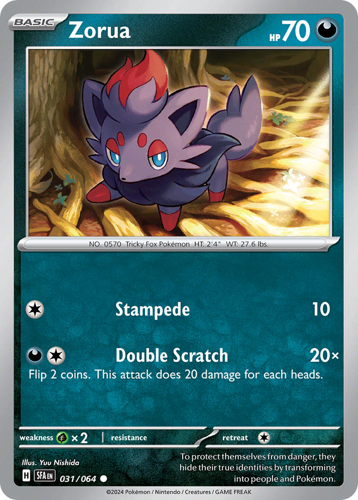 Zorua 031/064 - POKEMON SCARLET & VIOLET: SHROUDED FABLE - Pokemon Single Card
