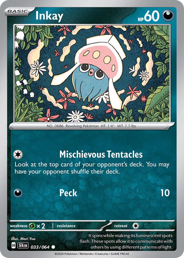 Inkay 033/064 - POKEMON SCARLET & VIOLET: SHROUDED FABLE - Pokemon Single Card