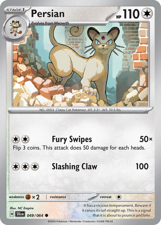 Persian 049/064 - POKEMON SCARLET & VIOLET: SHROUDED FABLE - Pokemon Single Card