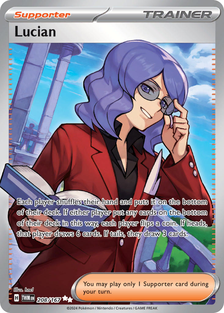 208/167 Lucian - SCARLET AND VIOLET: TWILIGHT MASQUERADE - Pokemon Single Card