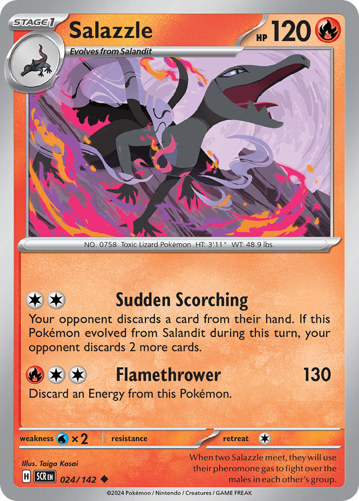 Salazzle 024/142 - POKEMON SCARLET & VIOLET: STELLAR CROWN - Pokemon Single Card