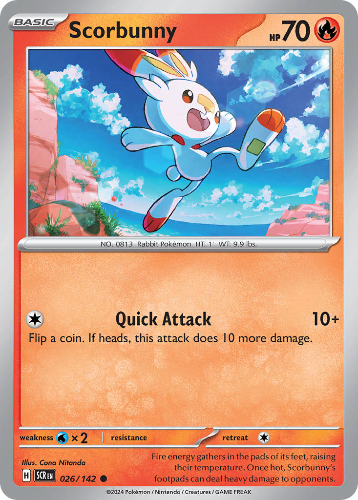 Scorbunny 026/142 - POKEMON SCARLET & VIOLET: STELLAR CROWN - Pokemon Single Card