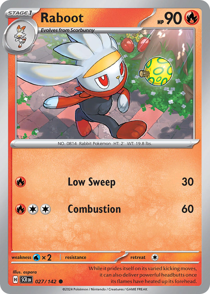 Raboot 027/142 - POKEMON SCARLET & VIOLET: STELLAR CROWN - Pokemon Single Card