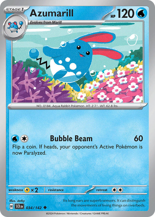 Azumarill 034/142 - POKEMON SCARLET & VIOLET: STELLAR CROWN