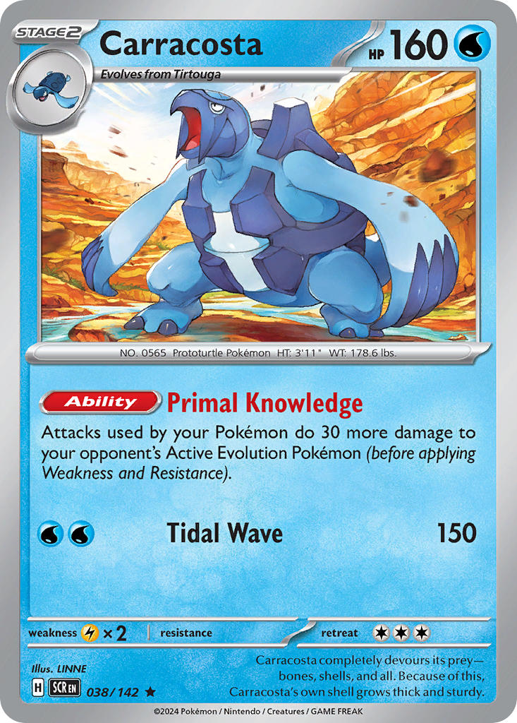 Carracosta 038/142 - POKEMON SCARLET & VIOLET: STELLAR CROWN