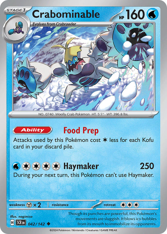 Crabominable 042/142 - POKEMON SCARLET & VIOLET: STELLAR CROWN