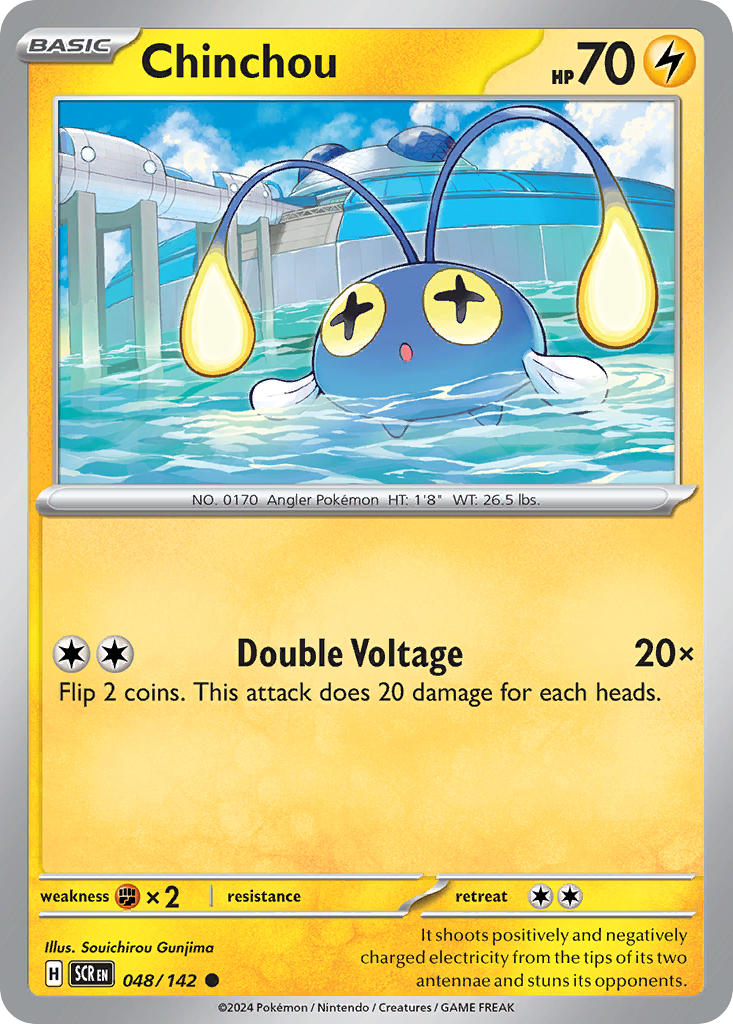 Chinchou 048/142 - POKEMON SCARLET & VIOLET: STELLAR CROWN - Pokemon Single Card