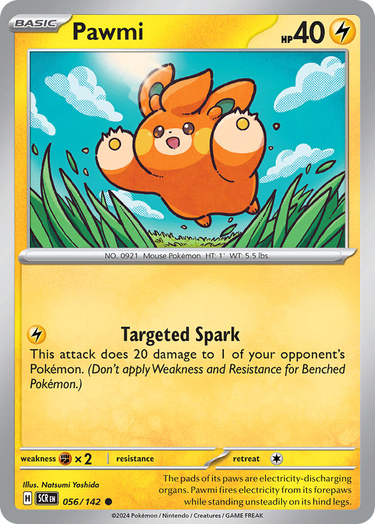 Pawmi 056/142 - POKEMON SCARLET & VIOLET: STELLAR CROWN - Pokemon Single Card