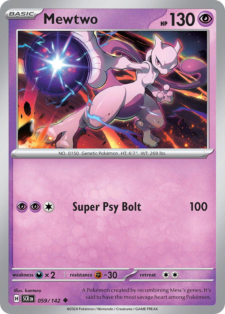 Mewtwo 059/142 - POKEMON SCARLET & VIOLET: STELLAR CROWN - Pokemon Single Card