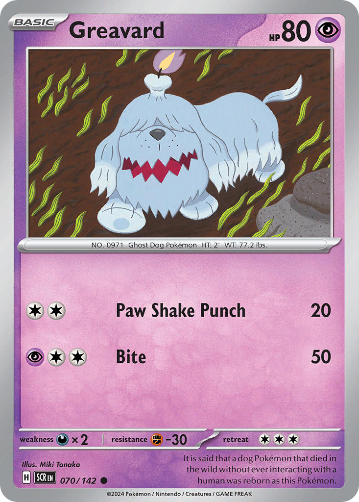Greavard 070/142 - POKEMON SCARLET & VIOLET: STELLAR CROWN - Pokemon Single Card