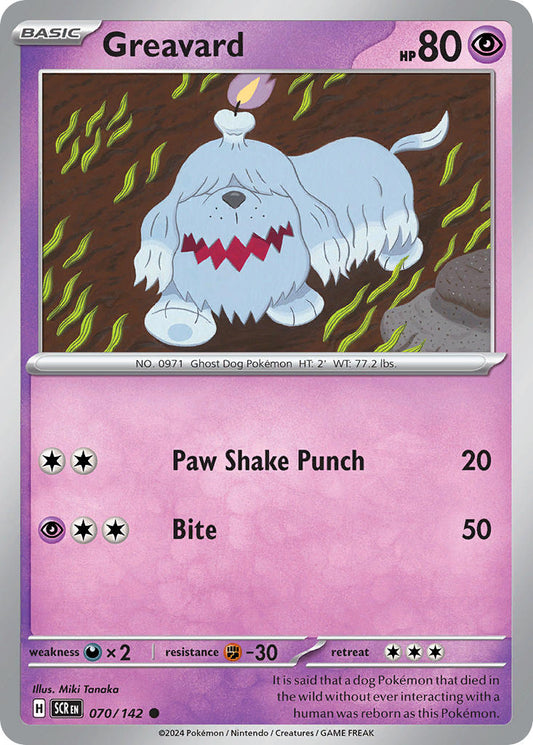 Greavard 070/142 - POKEMON SCARLET & VIOLET: STELLAR CROWN